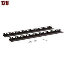 2x 12U Wall Mount Vertical Rail Adjustable Swing Out Fixed Server Data Cabinet picture