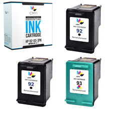 3 PK Ink Cartridges for HP 92 93 Compatible Black Tri-Color Combo Cartridge picture