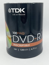 TDK Recordable /Inscriptible DVDs DVD+R  16X 4.7 Gb 100 Pack - New & Sealed picture