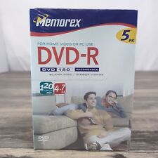 MEMOREX DVD-R 5 Pack Recordable Blank Discs 120Min/4.7GB Each Unused Sealed Box picture