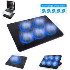 Laptop Cooling Pad 1/5/6 Quiet Fan Cooler Stand Dual USB Port for 12-17