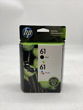 2 pack Genuine HP 61 Black Ink Cartridges Sealed Box picture