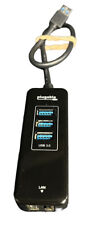 PLUGABLE TECHNOLOGIES USB3-HUB3ME TRAVEL USB HUB / NETWORK -TESTED W/WARRANTY picture