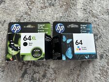 New Genuine HP 64XL Black & Reg Tri Color Combo Ink Cartridges Exp Nov 2022 picture