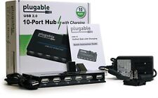 Plugable 7 Port USB 2.0 Hub with Dual Charging Ports 5 Gbps USB3-HUB7 New Sealed picture