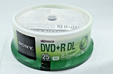 25pk Sony DVD+R Double Layer 2.4-8x Blank Discs 8.5 GB, New & Sealed picture