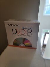 MEMOREX DVD-R 10PK/ PAQ 16X 4.7 GB/Go 120 Min ,Jewel Cases NEW Factory Sealed picture
