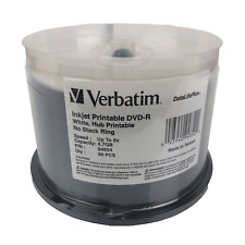 Verbatim DVD-R 8X White Inkjet Hub Printable Media 50 PCS DataLifePlus 94854 NEW picture