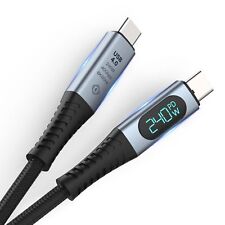 USB 4 Cable with LED Display, 3.3ft USB C 240W Fast Charging Cable with 8K@60... picture