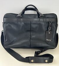 Tumi Berwick Double Zip Briefcase Laptop Bag Black Leather 69730HKO picture
