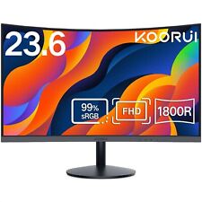 KOORUI 24-Inch Curved Computer Monitor- Full HD 1080P 60Hz Gaming Monitor 1800R  picture