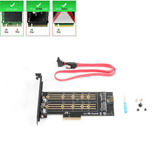 M.2 NGFF to Desktop PCIe x4 x8 x16 NVMe SATA Dual SSD PCI Express Adapter Card picture