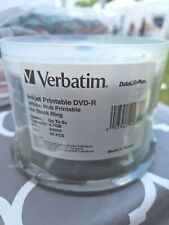 Verbatim Inkjet printable DVD-R 8x 4.7gb  94854   50 Pack New Sealed picture
