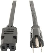 PTC 4ft Heavy Duty Power Cord, NEMA 5-15P to C15 AC Power Cord, 15A 125V, 14AWG picture