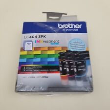 Genuine Brother LC404 Cyan, Magenta, Yellow Ink Cartridges Exp. 02/2026 picture