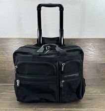 TUMI Alpha Briefcase Bag 26103D4 Black Nylon Deluxe Expandable Wheeled Rolling picture