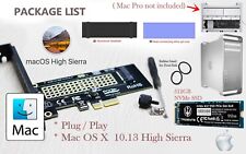 Mac Pro 2010- 2012 OSX High Sierra-Brand NEW NVMe SSD Upgrade Kit. Plug/Play. picture