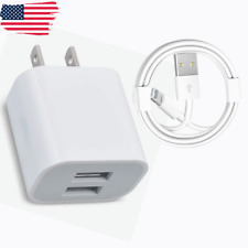 Dual USB Charger Cable For iPhone 14 13 12 11 Pro Max XR 8 Adapter Block Cord picture