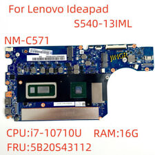 Lenovo Ideapad S540-13IML Motherhoard i7-10710U RAM 16GB  NM-C571 FRU:5B20S43112 picture