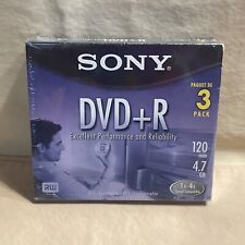 Sony DVD+R 3 Pack, 120 Min., 4.7 GB, Sealed Pack New Old Stock picture