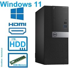 Dell i5 Desktop Tower Computer CLEARANCE 3.20 Intel 1TB HDD WINDOWS 11 HDMI picture
