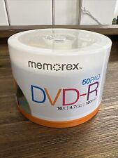 Memorex 50 Pack DVD-R  16X Blank Media 4.7GB 120 Min Recordable Discs New Sealed picture