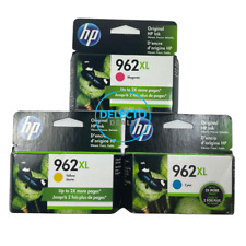 GENUINE 3-PACK HP 962XL C/M/Y COLOR INK OFFICEJET PRO 9010 9015 9020 SEALED picture