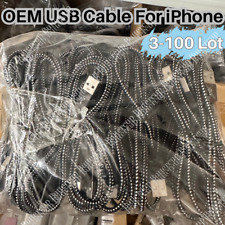 Bulk Lot Braided USB Cable 6FT For iPhone 14/13/12/11/XS/8/7/6 Fast Charge Cord picture