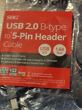 SIIG USB 2,0 TYPE B TO 5 PIN HEASER 1.64FT LING NEW SEALED BAG  LOC F1 picture