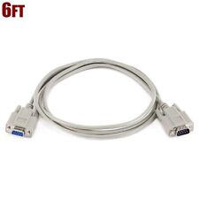 6FT Null Modem Serial RS 232 DB9 DB-9 DE-9 Male to Female Molded Cable DTE DCE picture