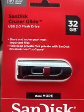 Sandisk Cruzer Glide. USB 2.0 FlSh Drive. 32 GB ( SDCZ60-032G-AW46) New. Sealed picture