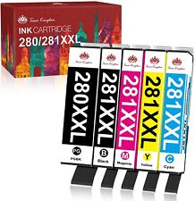 5 pack Ink Cartridge For Canon PGI-280XXL CLI-281XXL PIXMA TR7520 TR8520 TS9120  picture