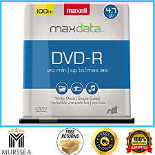 Maxell 638014 DVD-R Discs, 4.7GB, 16x, Spindle, Gold, 100 Pack High-speed record picture