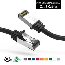 CAT8 SH/FTP  PATCH CABLE 2GHz  26AWG   0.5,1,2,3,5,7,10 FT  9 colors 2PACK picture