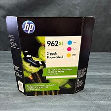 Genuine HP 962 XL 3 Pack Hi Yield Tri-Color Ink Cartridges Dated March 2021 picture