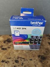 Brother Genuine LC401 Color Ink Cartridge Set Cyan, Magenta, Yellow Exp 2024 09 picture