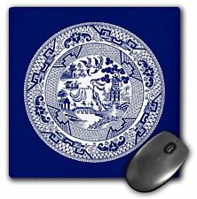 3dRose Willow Pattern in Delft Blue and White MousePad picture