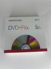 NEW- Memorex Dual Layer DVD+R  5 Pack 8X/8.5GB/Go/240min SEALED picture
