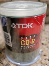 TDK Data CD-R 700MB 80 minute 100-Pack Writable Surface Blank CD-R New, Sealed  picture
