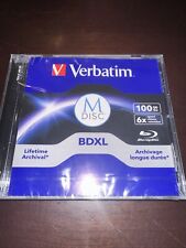 M DISC VERBATIM BDXL 100GB 6X TRIPLE LAYER Branded Logo JEWEL CASE - 1 pack picture