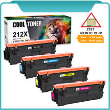 [WITH CHIP]4PK W2120X 212X Toner Compatible With HP Color LaserJet M554dn M555dn picture
