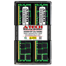 A-Tech 32GB 2x 16GB 2Rx4 PC3L-12800R DDR3 1600 1.35V RDIMM REG Server Memory RAM picture