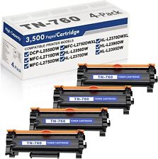 TN760 4 Black Toner Cartridge Replacement for Brother MFC-L2710DW DCP-L2550DW picture