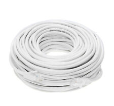 CAT5 Ethernet Patch Cable RJ-45 LAN Internet Cord White 25FT-200FT Multipack LOT picture
