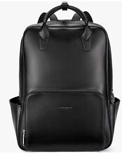 Bostanten Leather Backpack 15.6 inch Laptop Black picture