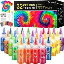 DIY Tie Dye Kits 32 Colours All-in-1 Tie Dye Set Craft Arts Fabric Textile Party picture