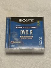 BRAND NEW & SEALED 5 PACK SONY HANDYCAM DVD-R RECORDABLE DISCS 1.4 GB 30 MIN  picture