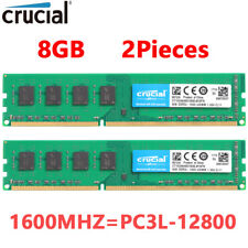 Crucial 16GB (2x 8GB) Kit DDR3L 1600MHz PC3-12800 UDIMM Desktop 240-Pin CL11 RAM picture