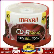 Maxell CD-R 80 Music-Gold Blank CD-R Disc - Spindle of 50 (625156) picture