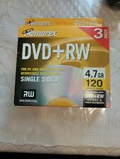 New Memorex DVD+RW Three (3) Pack 4x 4.7 GB 120 Min Video Disks   picture